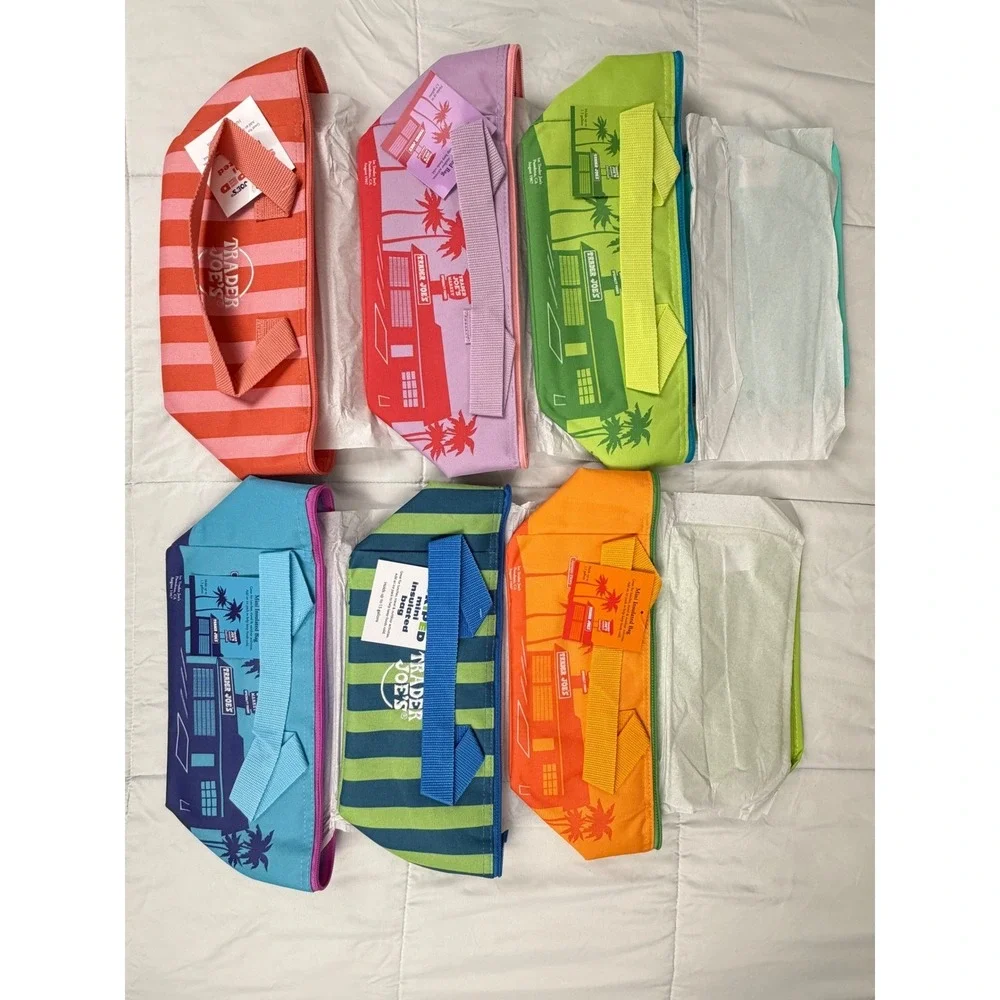 Trader Joes Mini Insulated Tote Bag Summer 2026 Set of 6 Limited Edition NEW